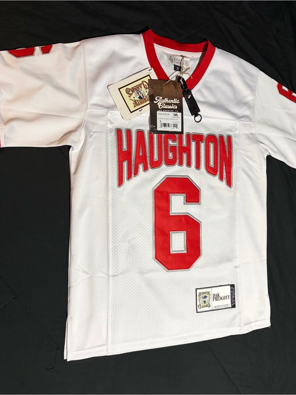 Classic Dak Prescott White & Red Haughton #6 Football High School Jersey